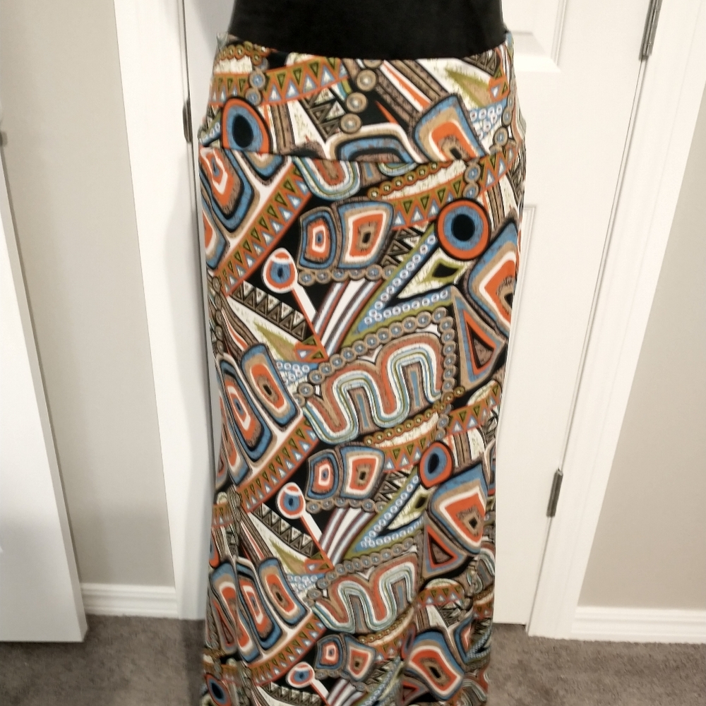 2/$10 Tribal Print Maxi Skirt